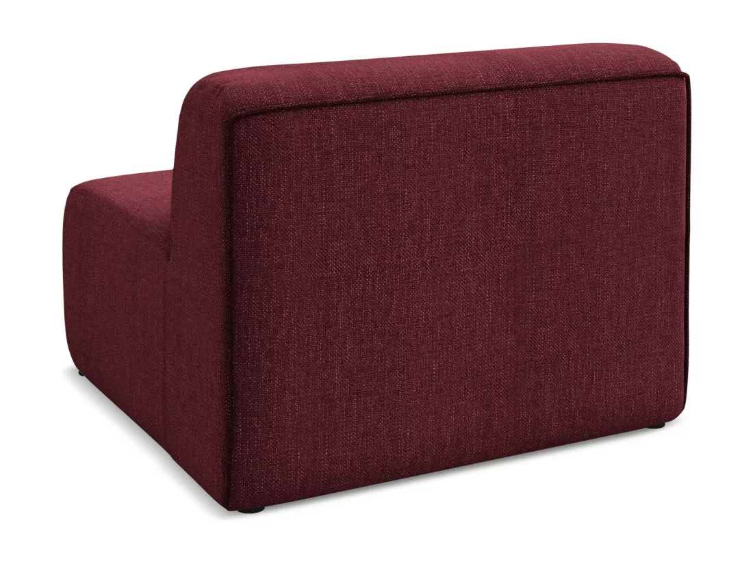 Fauteuil pour canapé modulable en tissu chenille - bordeaux - EKAHI