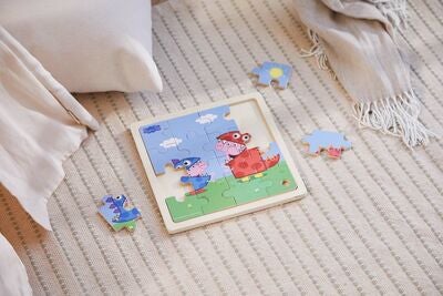 Peppa Gris Trepuslespill Dinosaur 16 Brikker