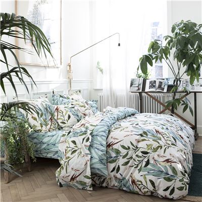 Linge de lit oiseaux et feuillage - BECQUET CRÉATION