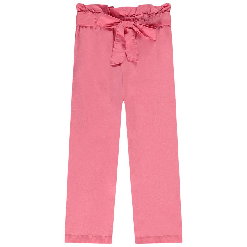 Pantalon fluide en lyocell uni pour fille - Multicolore