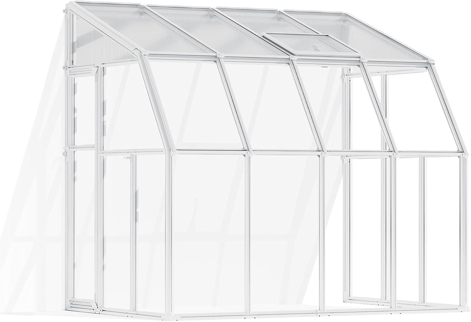Canopia by Palram Wintergarten Bausatz Sun Room 6x8 Sonnenschutz Kaltwintergarten 262 x 201 cm Weiss Polycarbonatplatten rostbeständig UV-Schutz