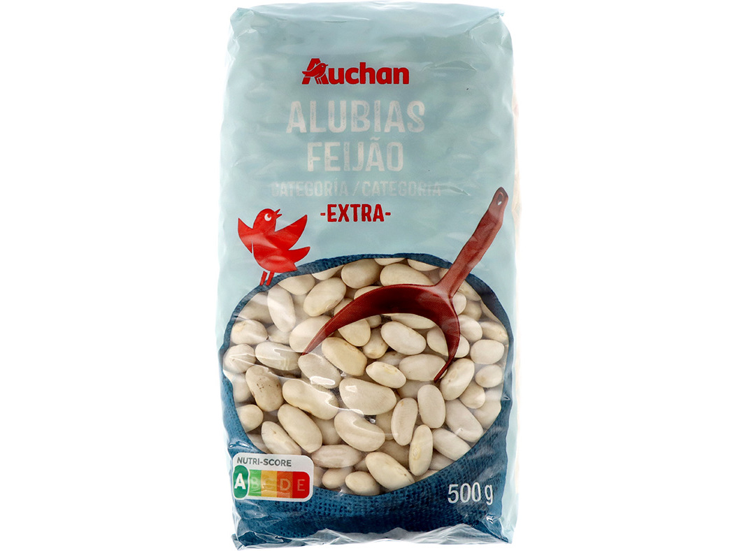 FEIJÃO AUCHAN BRANCO SECO FIDALGO 500G