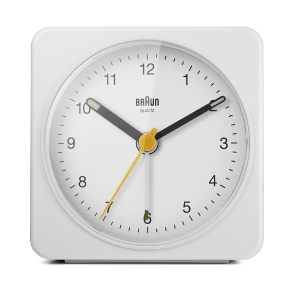Braun vekkerklokke uten tikking. Med snooze og lys BC03W