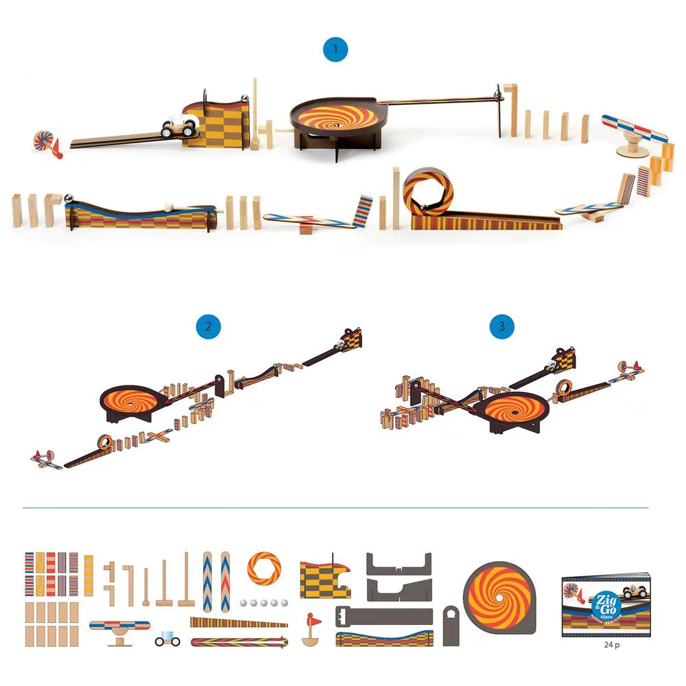 ZIG ET GO - WROOM - 45 PIECES