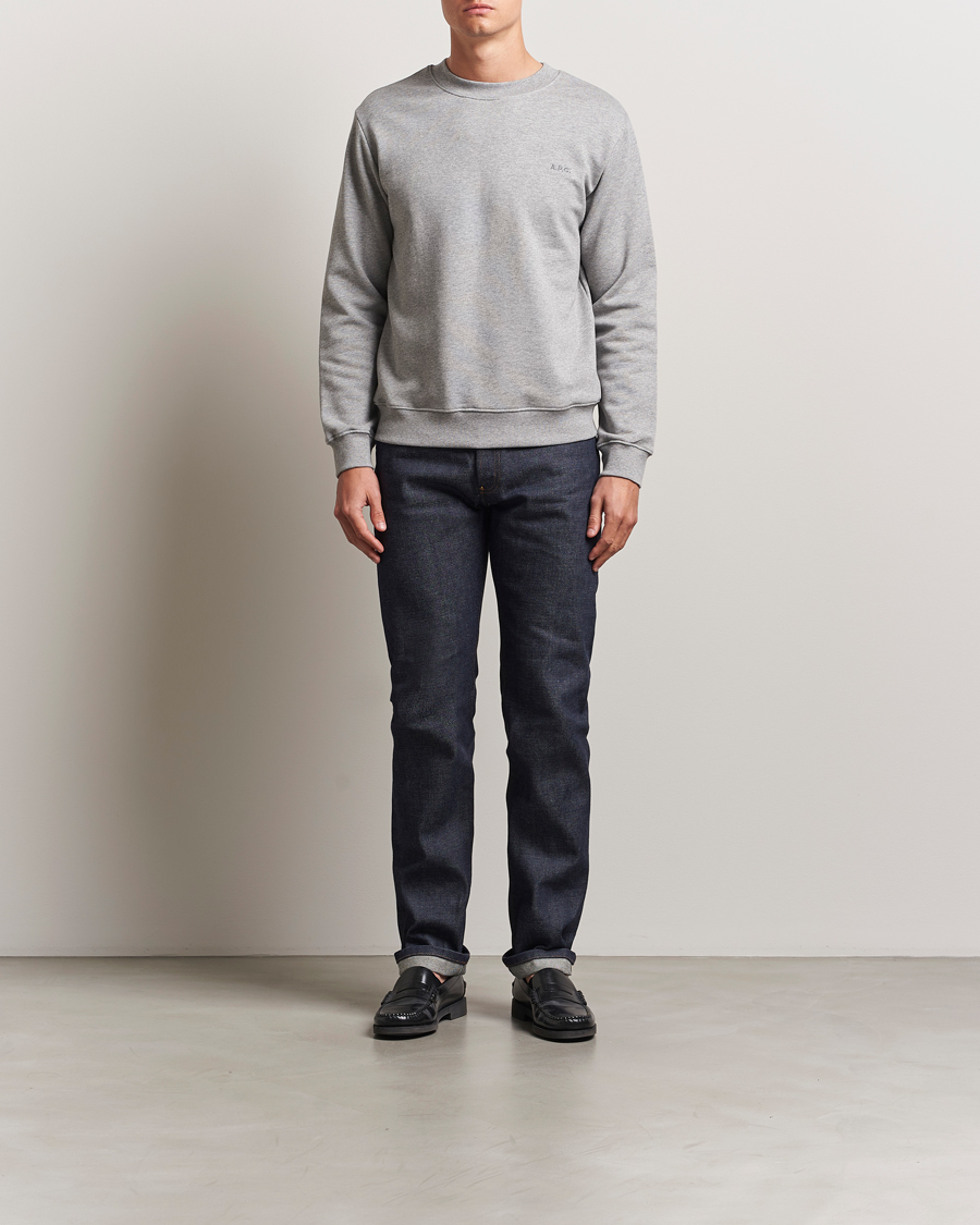 A.P.C. Embroidered APC Sweatshirt Heather Grey