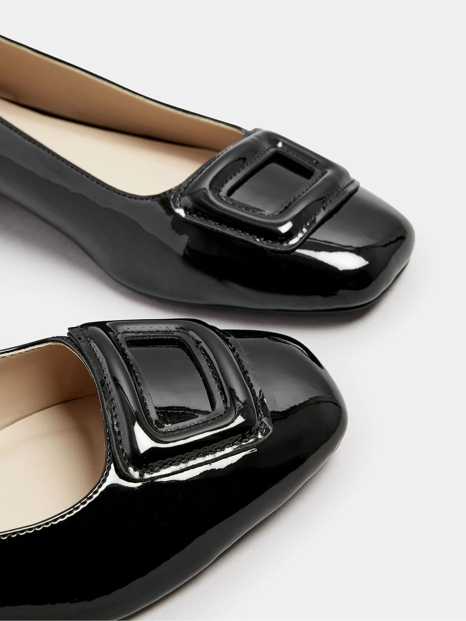 Long Tall Sally Square Toe Patent Shoes