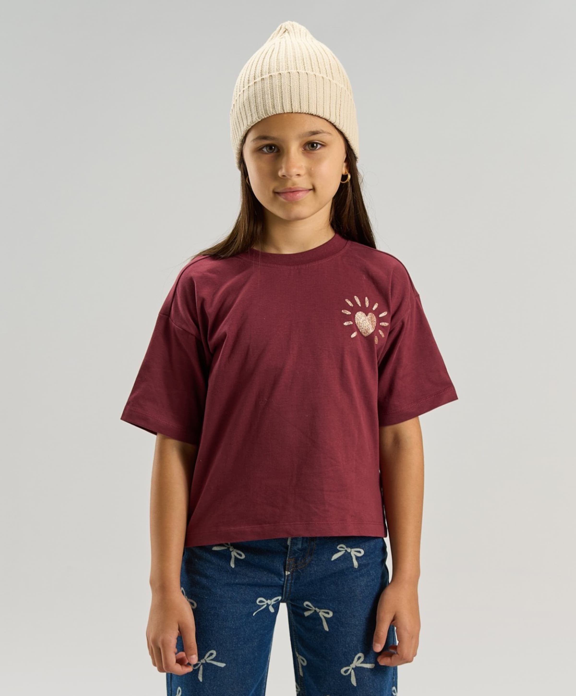 THE NEW Meisjes T-shirt bordeaux