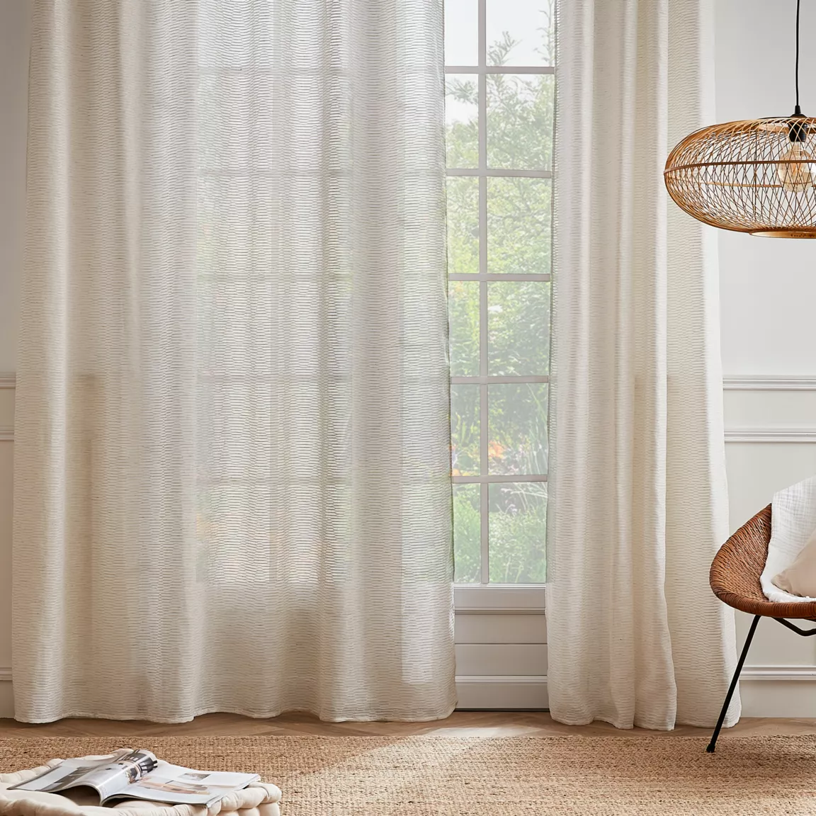 Voilage œillets (180 x 240 cm) Maël Beige