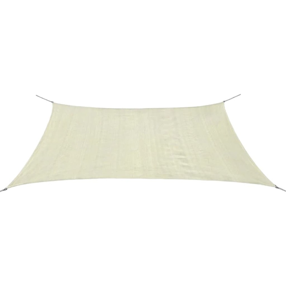 Parasol en pehd rectangulaire 2 x 4 m crème