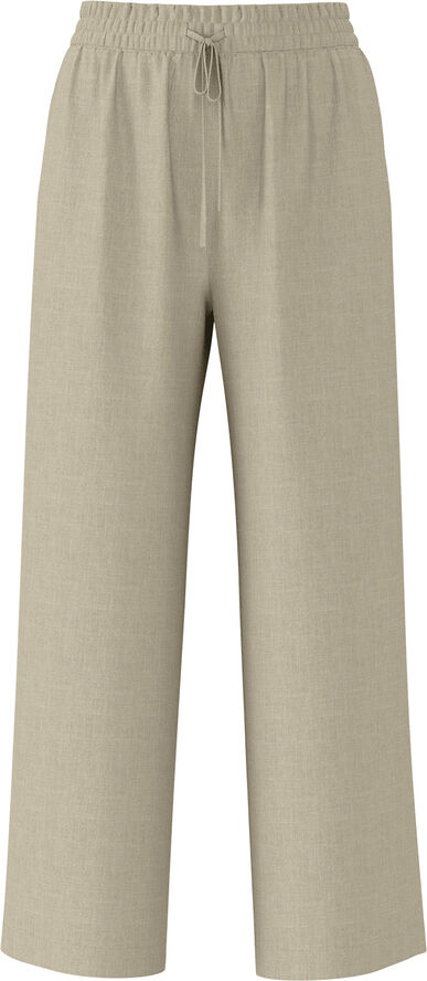 Selected Femme SLFVIVA-GULIA HW LONG LINEN PANT NO Greige