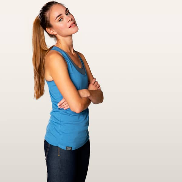 Débardeur SNAP W FIT TANK TOP STEEL BLUE
