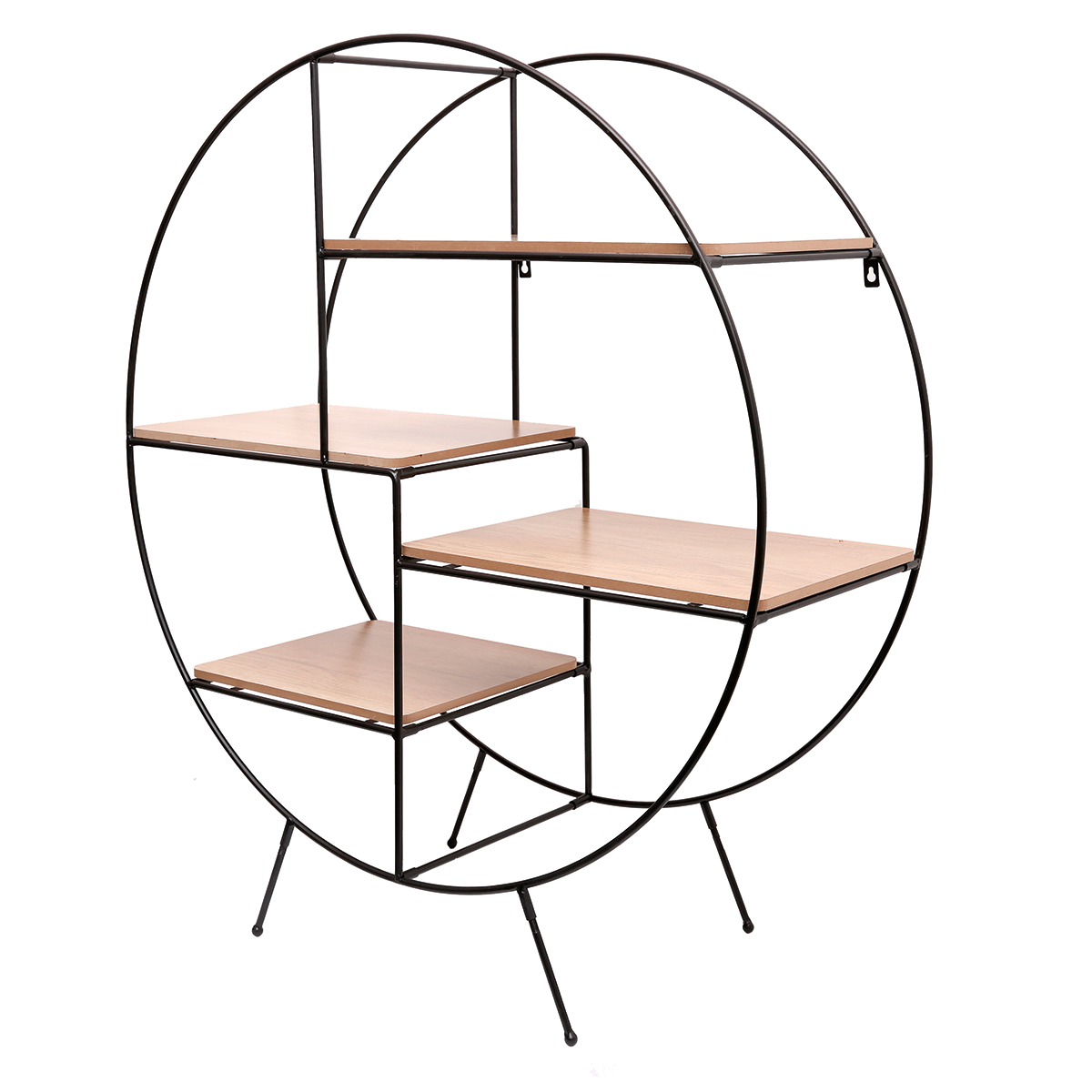 Standregal - schwarz-holzfarben - 90 cm hoch