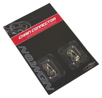 CONNECTEUR DE CHAINE VELO  7-8V. NEWTON COMPATIBLE SHIMANO-SRAM  (ATTACHE RAPIDE) (BLISTER DE 2 PIECES)