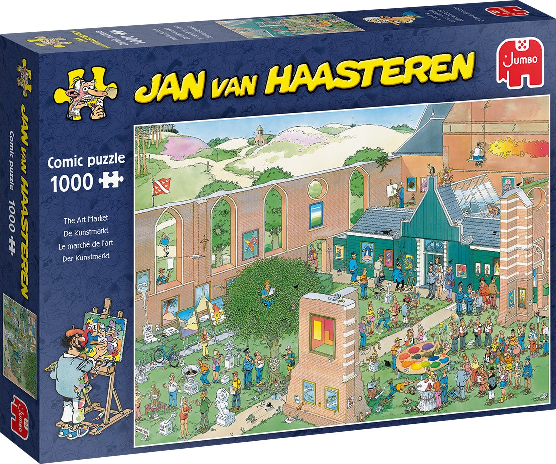 Jumbo puzzel Jan van Haasteren De Kunstmarkt 68 x 49 cm 1000 stukjes