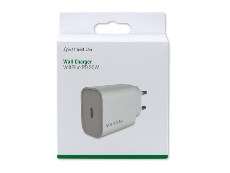 4smarts USB-Wandladegerät VoltPlug PD 20W Kompakter USB-C-Ladeadapter mit PowerDelivery Technologie