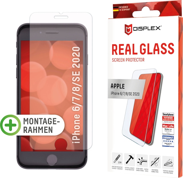 Displex Displayschutzglas »DISPLEX Real Glass Panzerglas für Apple iPhone 6/7/8/SE (2020) (4,7