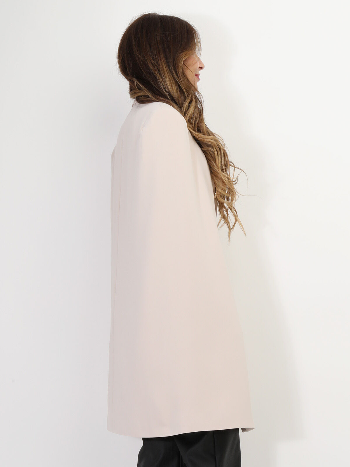 Manteau cape à boutons officier- Beige