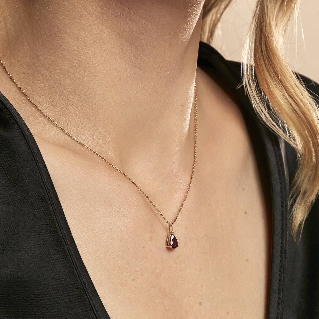 Collier Rhodolite Fever Or Jaune Rhodolite