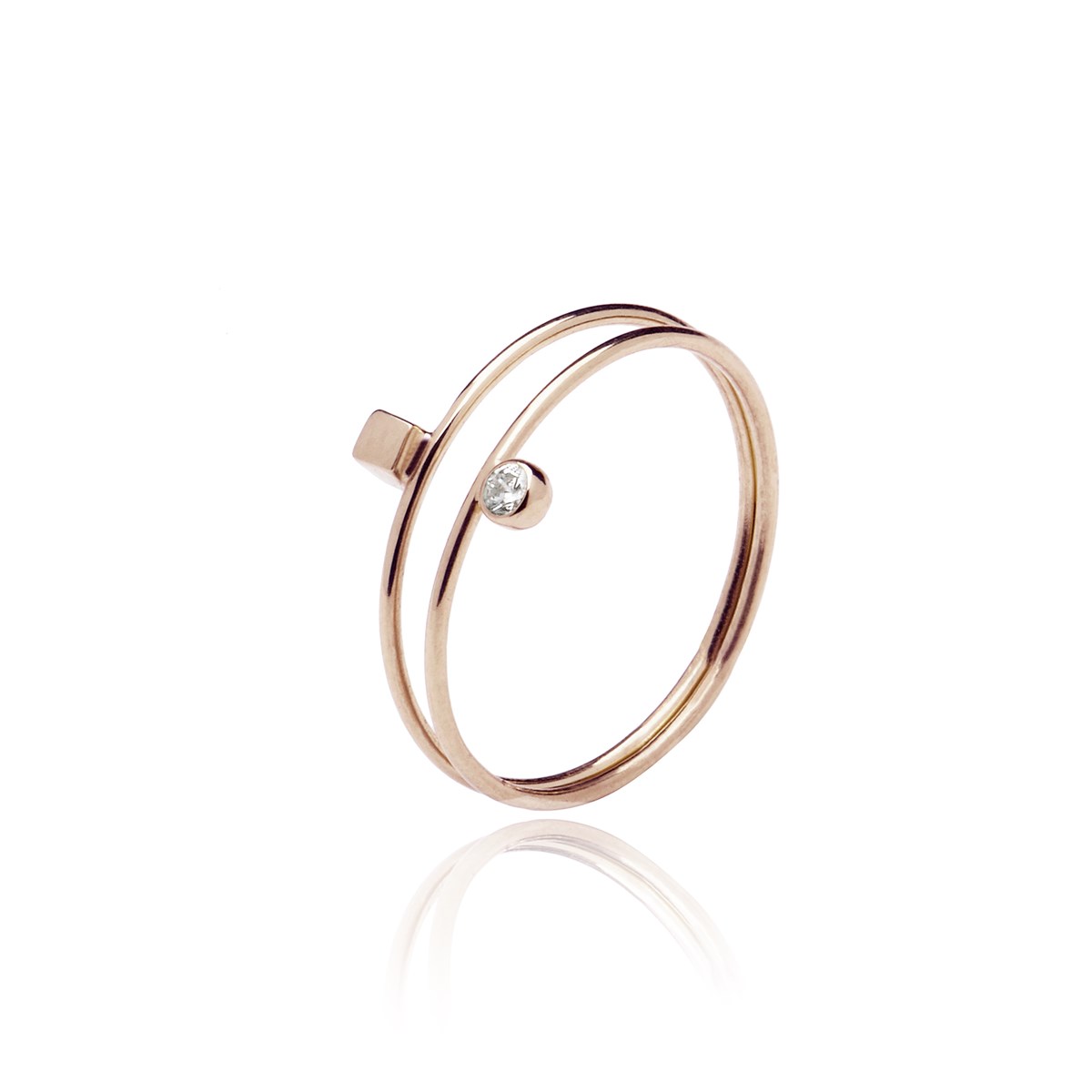 Bague en argent femme ou plaqué or BOB - PD Paola
