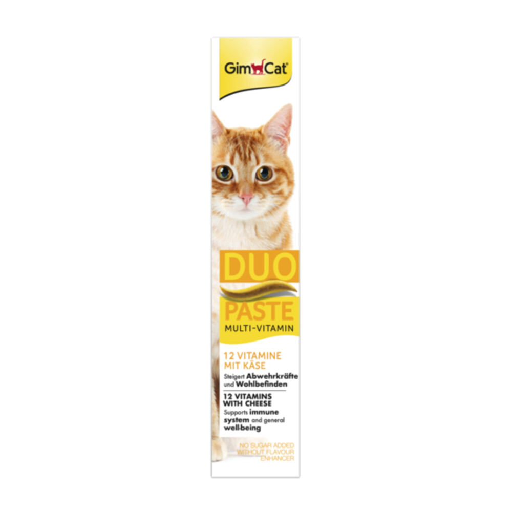 8x GimCat Multi-Vitamin Duo-Pasta Kaas & Vitamines50 gr