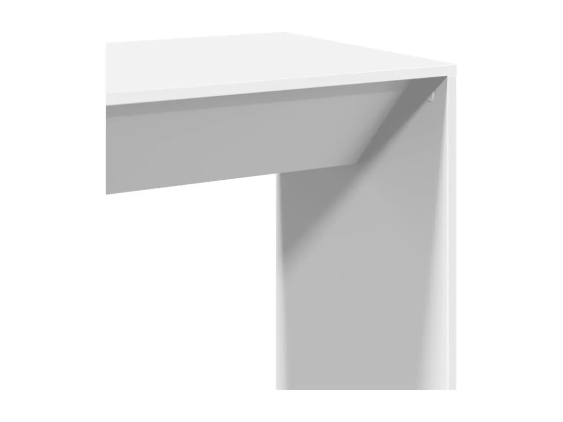 Table de bar blanc 102x50x103,5 cm bois d'ingénierie