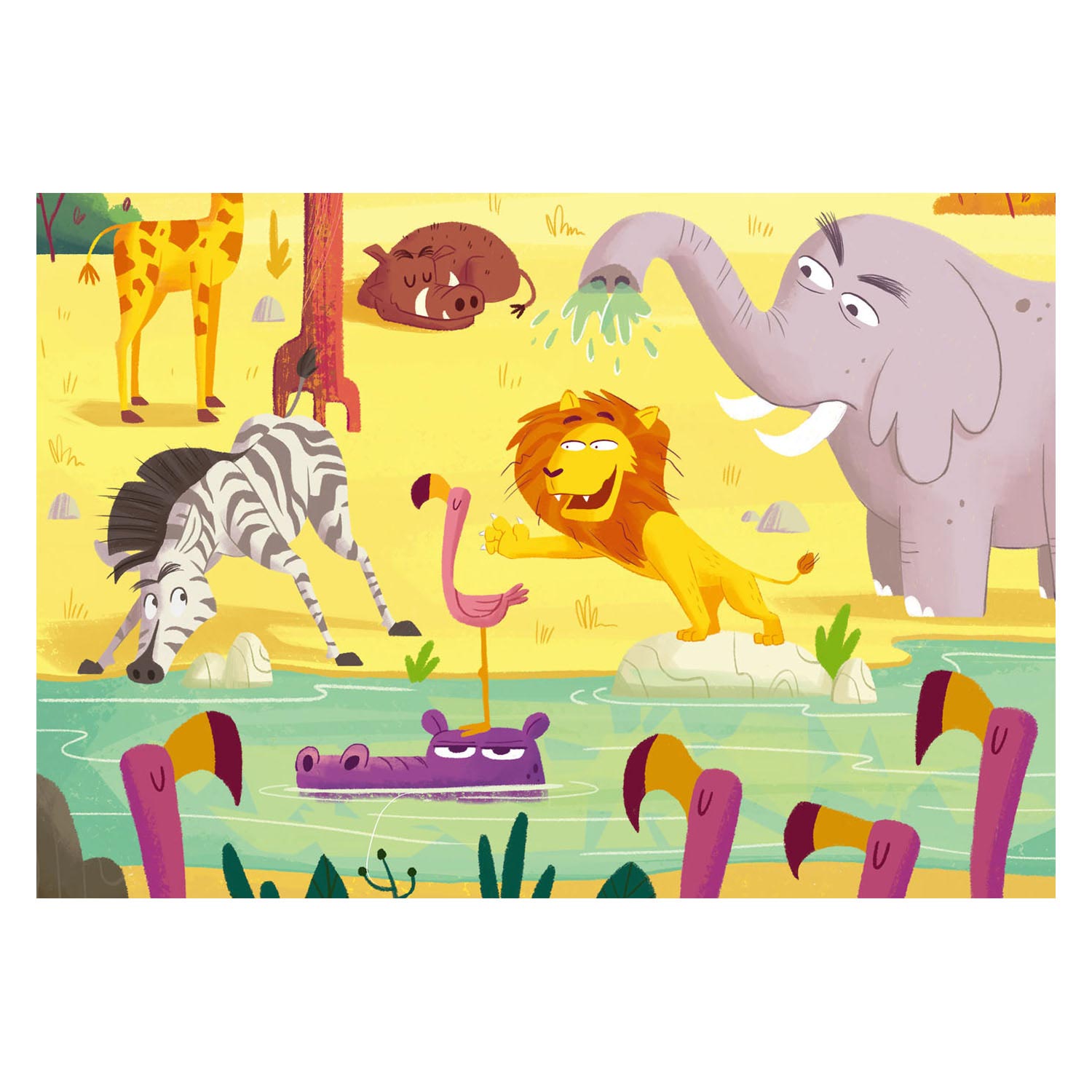 Ravensburger Puzzle & Play - Safari Tijd, 2x24st.