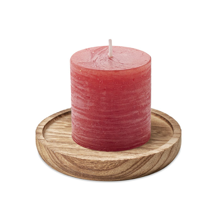 GiftRetail MO6282 - PENTAS Bougeoir rond avec bougie