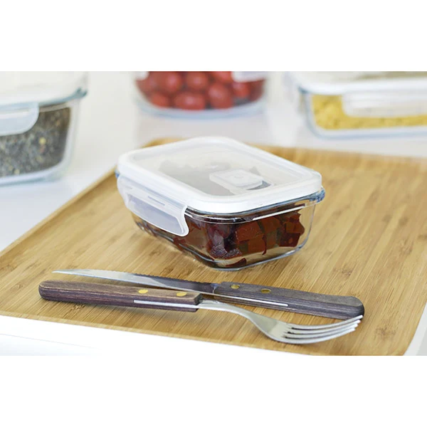 Boîte rectangulaire en verre 400 ml Pebbly