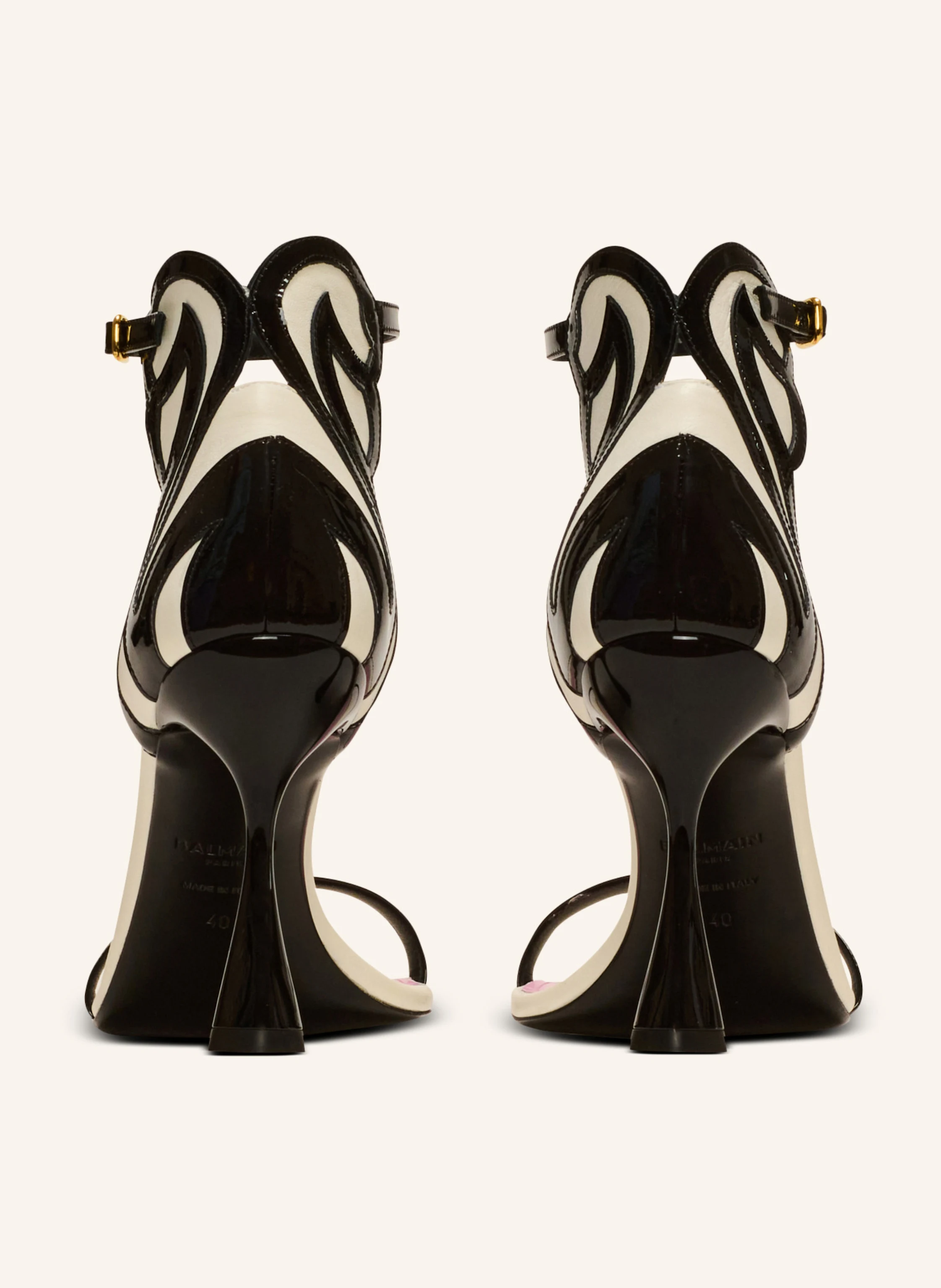 BALMAIN Sandalen Eden aus zweifarbigem Leder