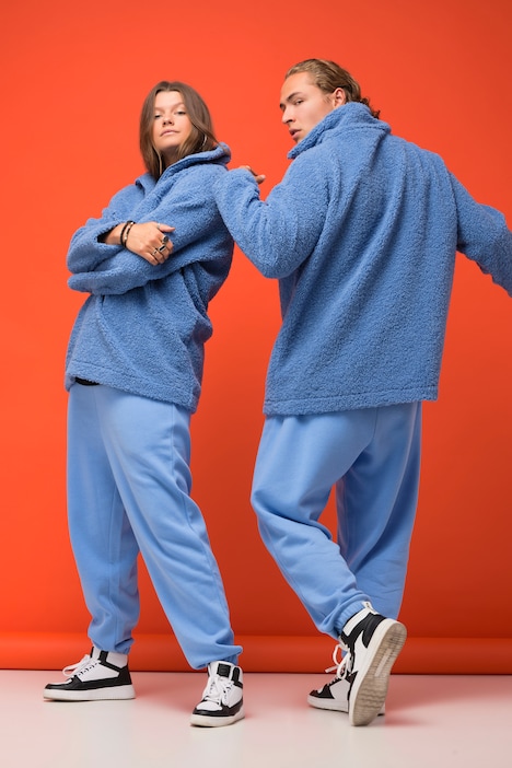 Sweater, oversized, Teddyfleece, Rundhals, Unisex