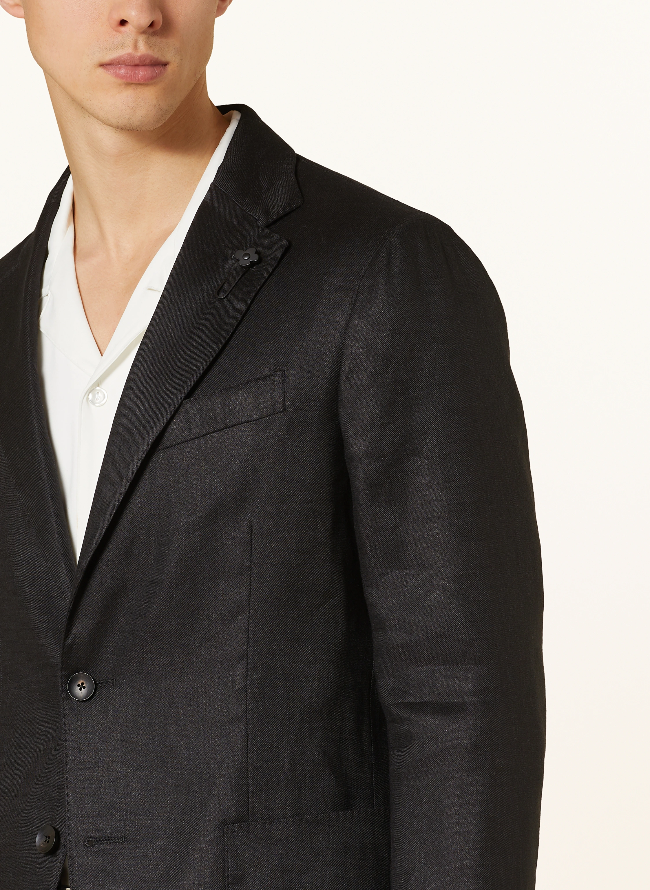 LARDINI Anzugsakko Regular Fit mit Leinen
