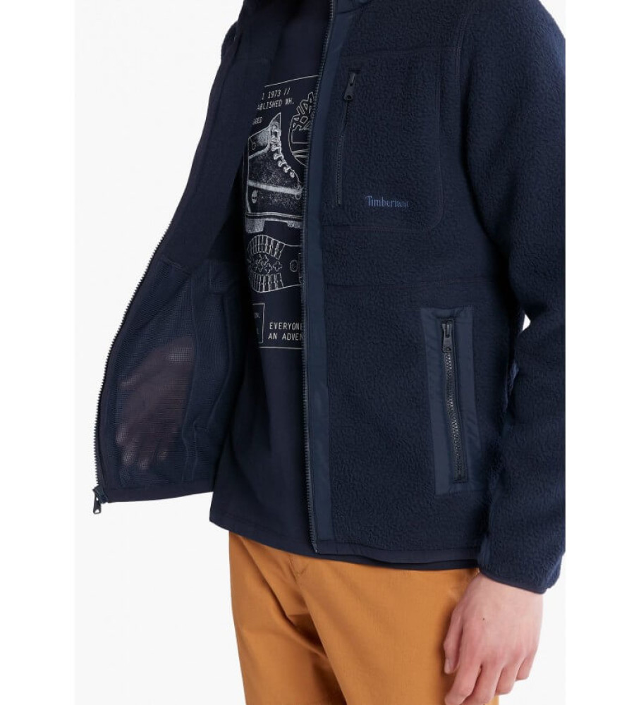 Timberland Polar Mix Media Sherpa FZ Fleece azul marinho
