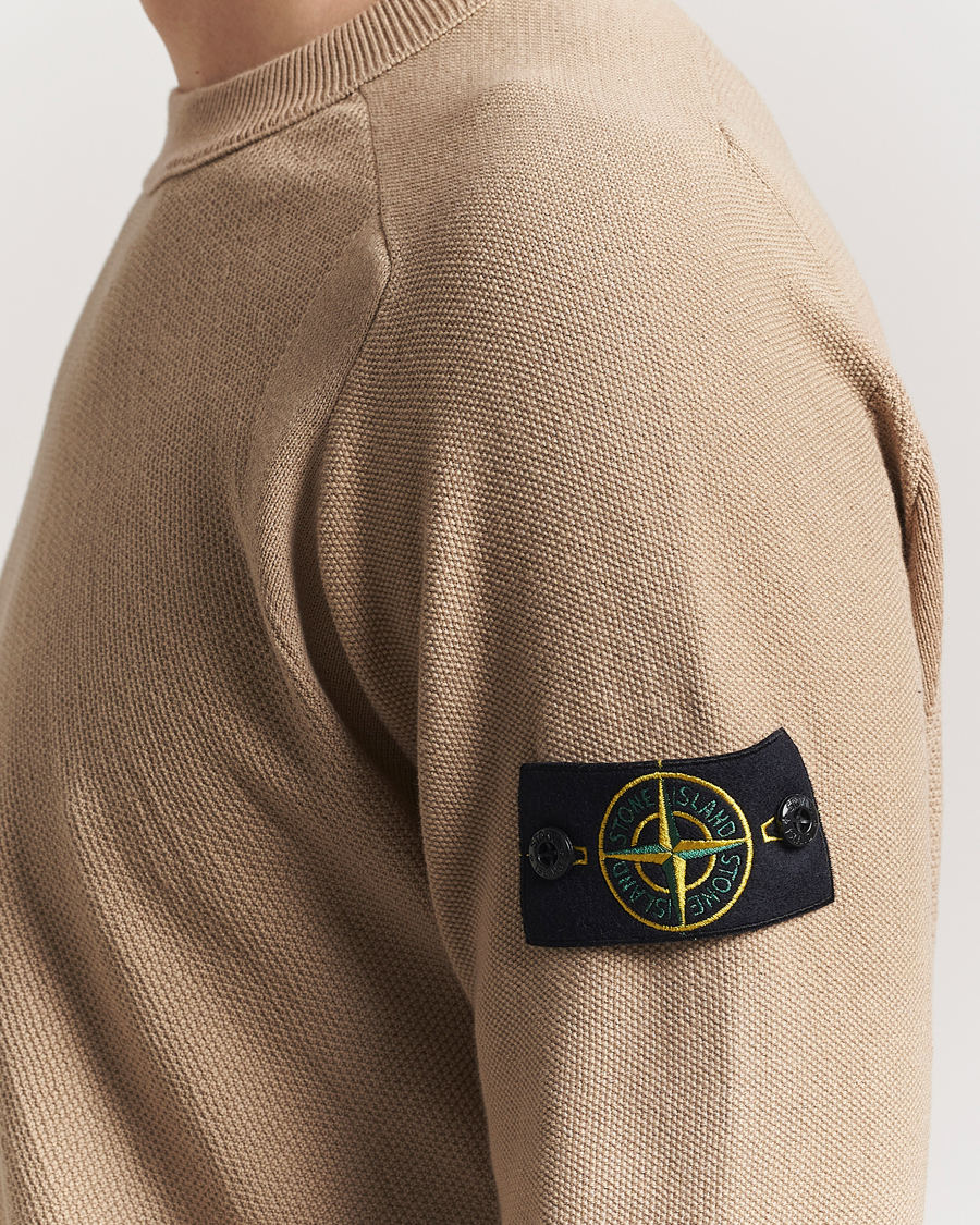 Stone Island Micro Stitch Organic Cotton Crew Biscuit