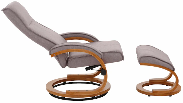 Home affaire Relaxsessel »Paris, TV-Sessel mit Hocker und manueller Liegefunktion« bestehend aus Sessel und Hocker, 2 Stk. tlg. Dreh- und Relaxfunktion, mit Microfaser, Webstoff und Naturleder lieferbar