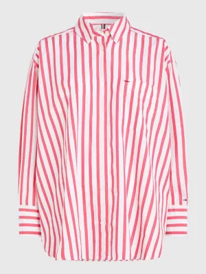Camisa oversized listrada Curve Tommy Icons