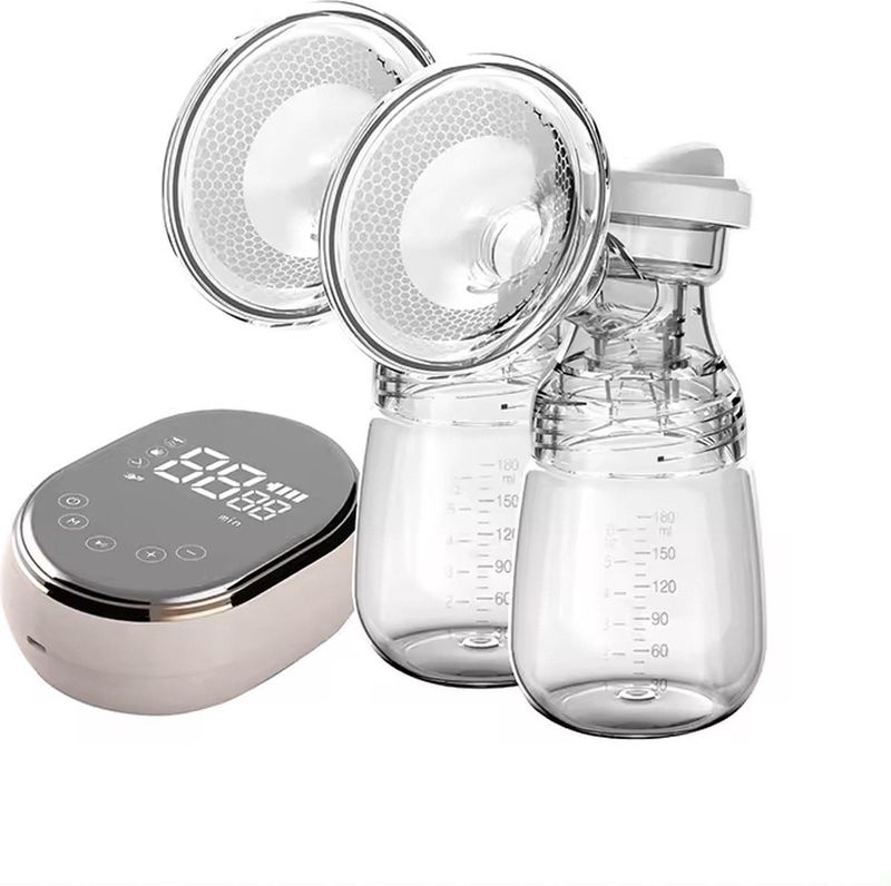 Fuegobird - Dubbele Elektrische Borstkolf - Roze - 2x180ml Babyflessen