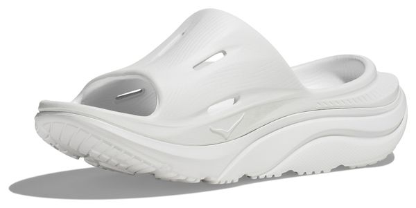 Chaussures de Récupération Unisexe Hoka ORA Recovery Slide 3 Blanc