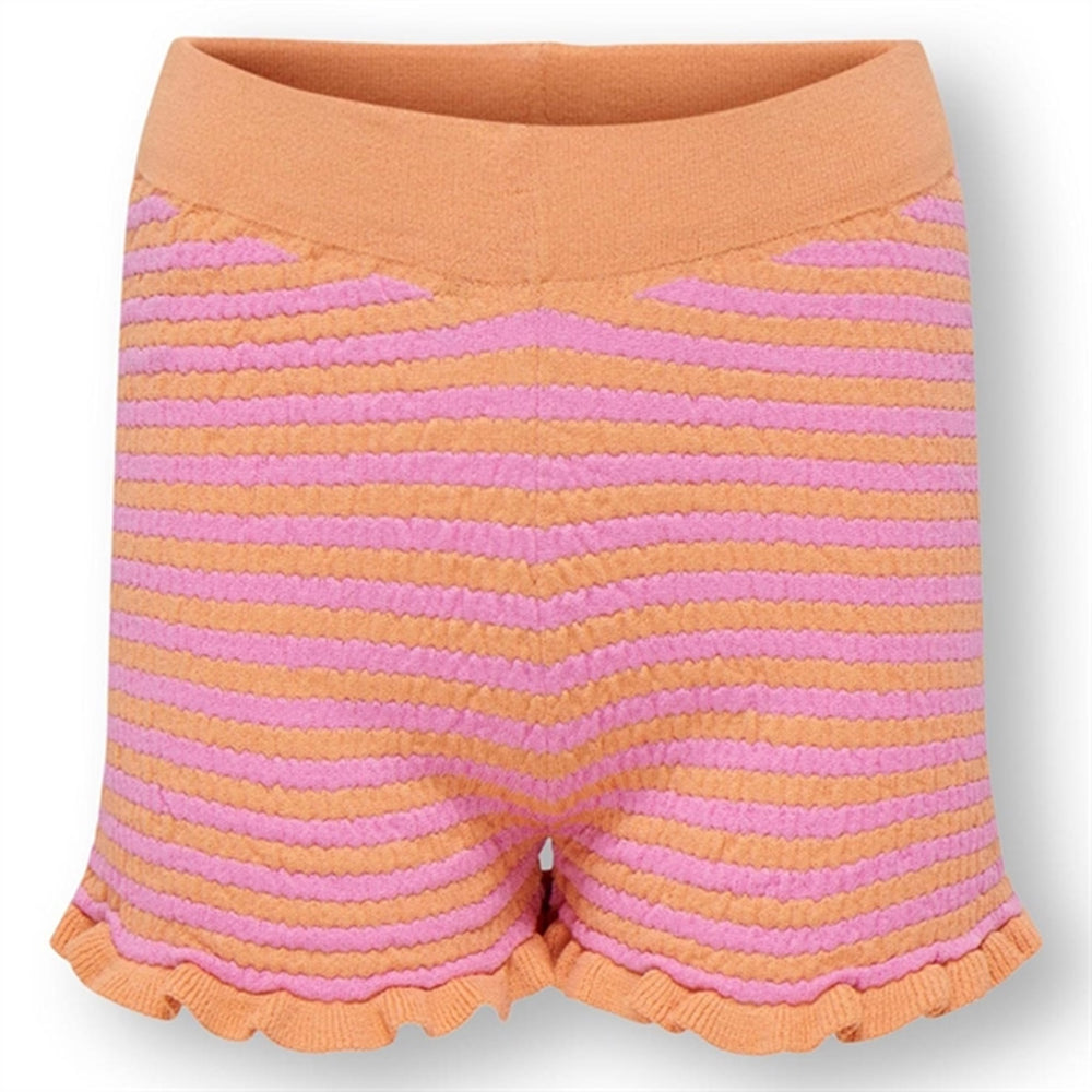 Orange Chiffon Sally Crepe Shorts