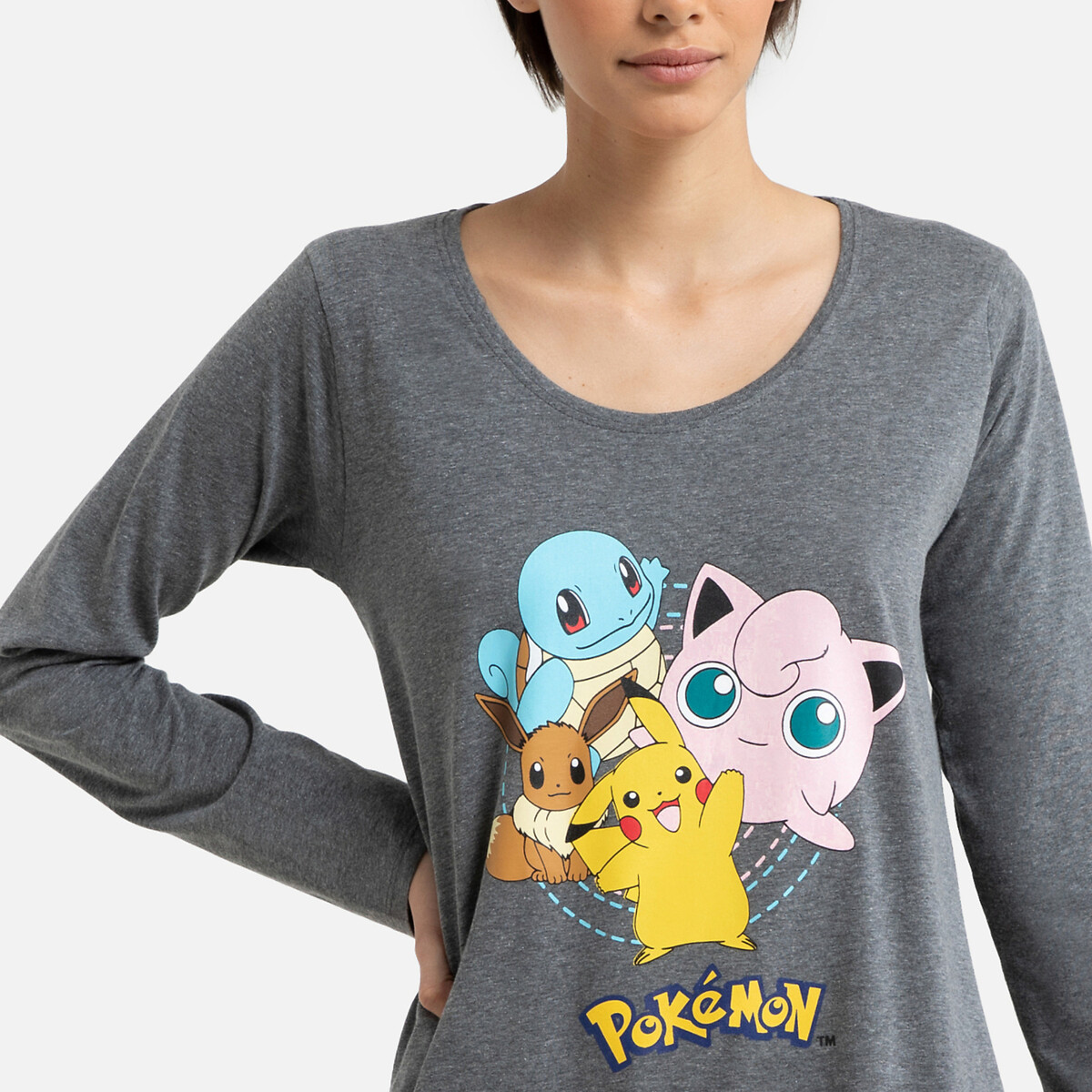 POKÉMON<br>Camiseta Pokémon de manga comprida tamanho grande