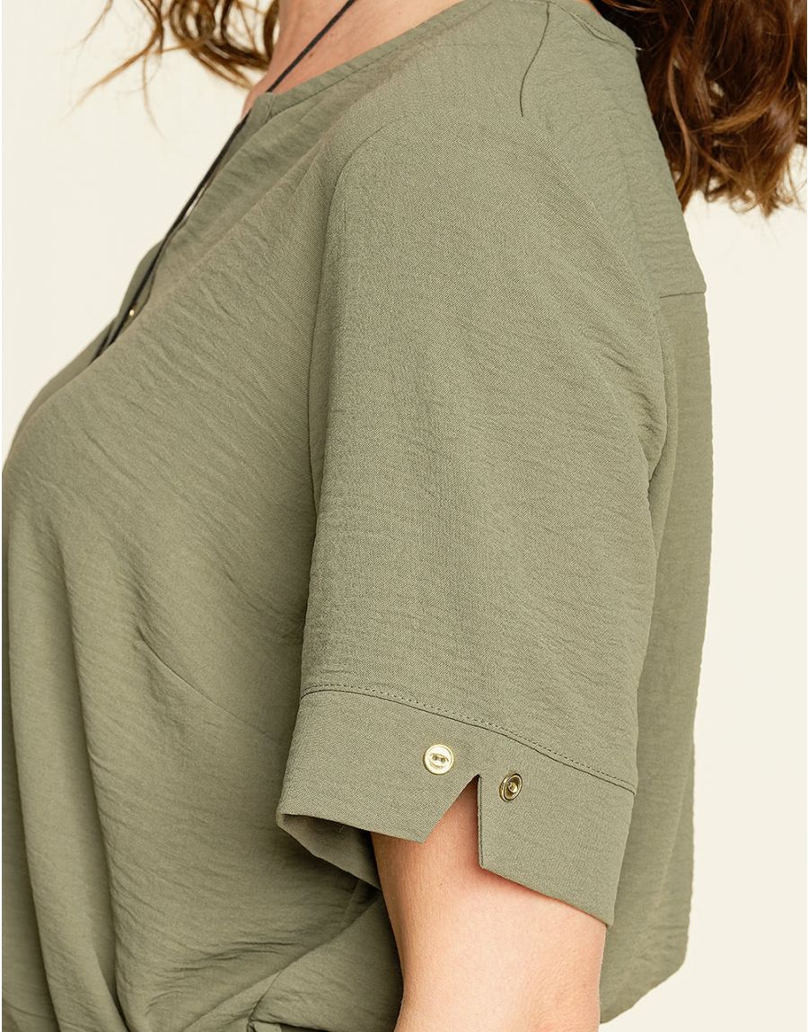 Blouse habillée kaki