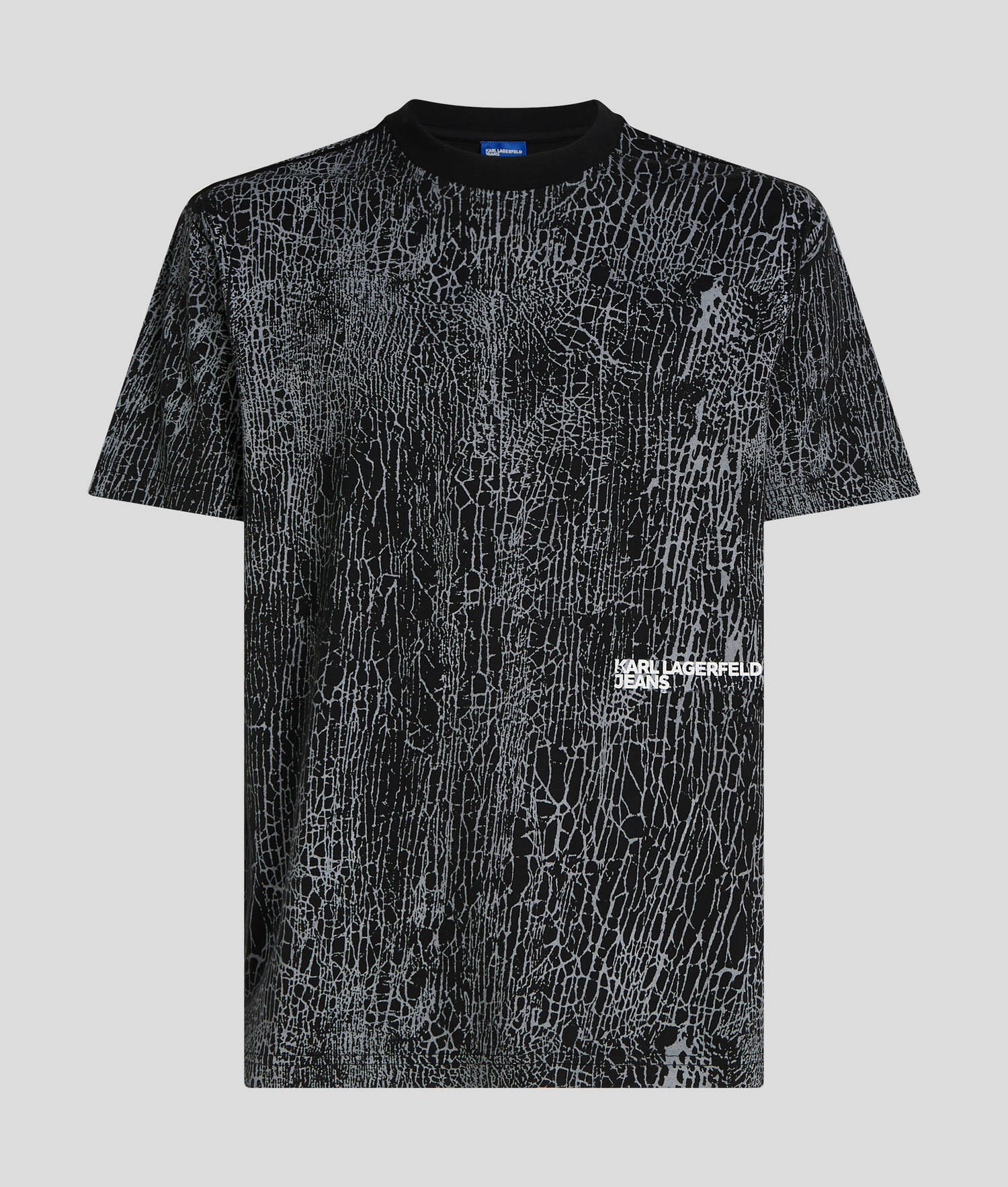 T-SHIRT EFFET CRAQUELÉ À LOGO KLJ