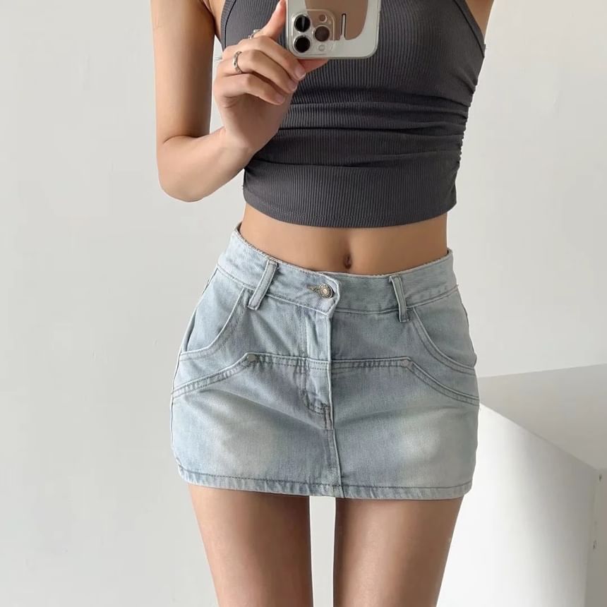 Reknovine - Lage denim minirok