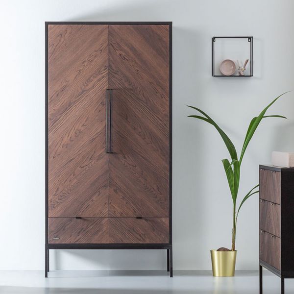 Kidsmill Vince Kledingkast 2-Deurs Black / Oak