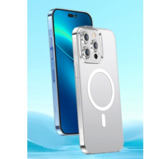 iPhone 14 Pro Max MagSafe Crystal Hardcase Hülle mit Kameraschutz   Display Panzerglas - Transparent