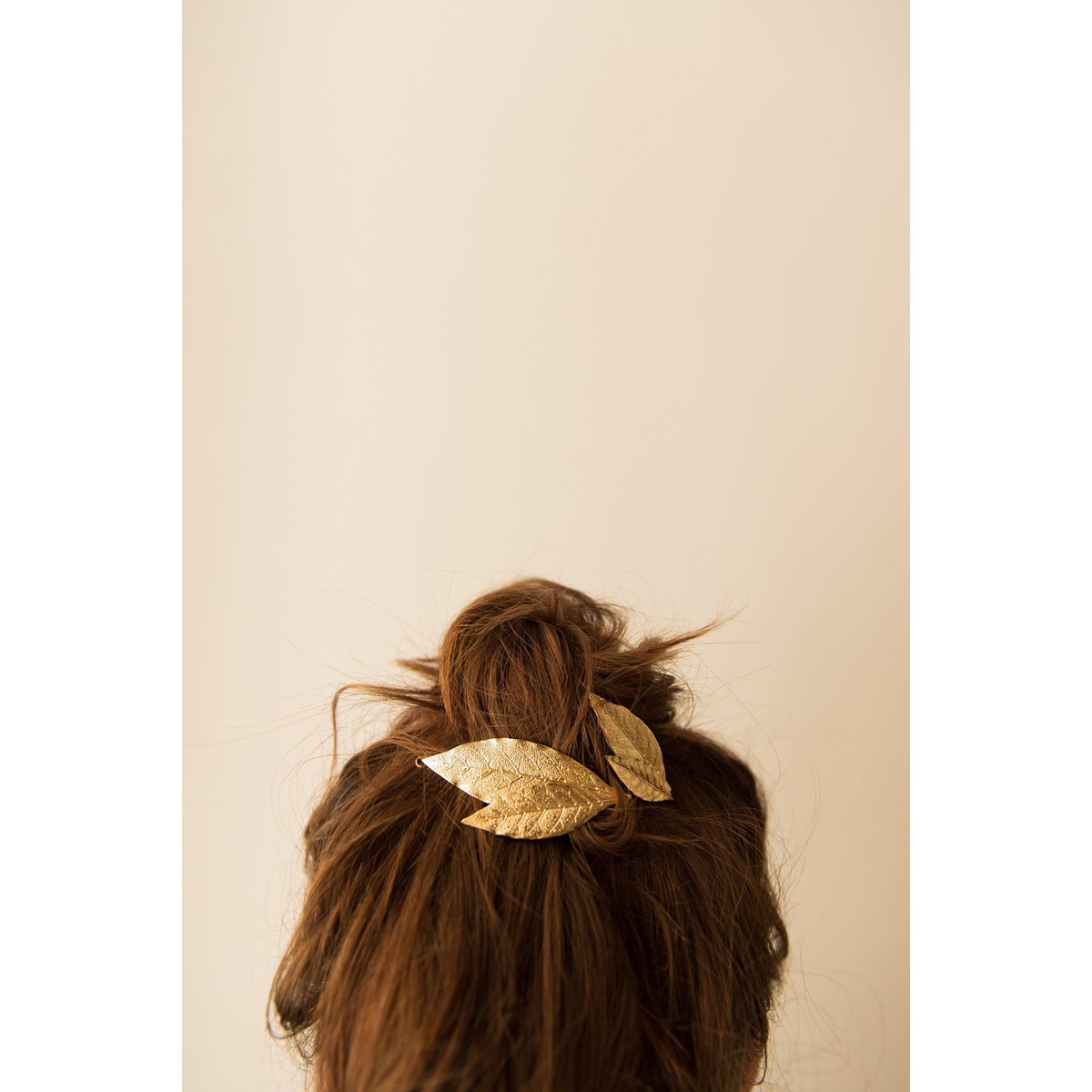 barrette feuilles plaqué argent - THALIE