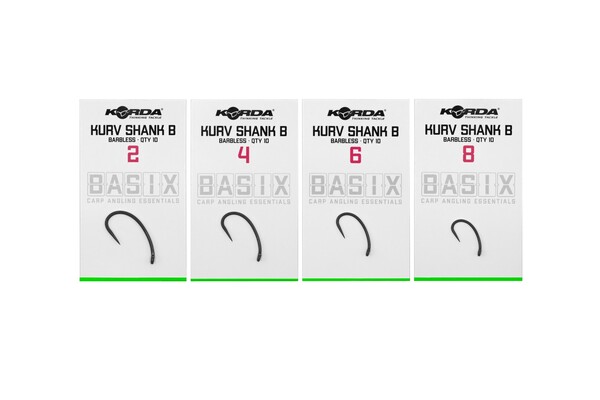 Korda Basix Hameçon carpe Kurv sans ardillon (10 pièces)