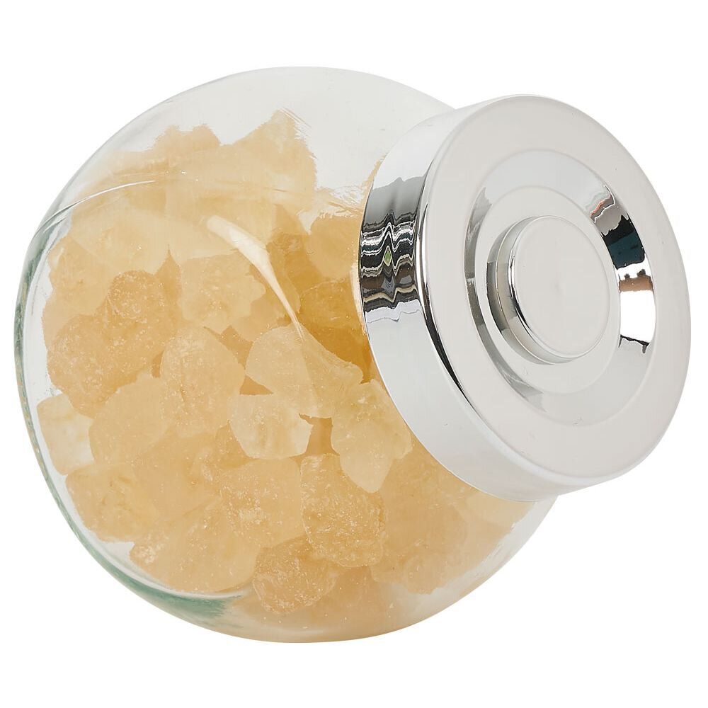 Bocal en verre incliné 200ml avec couvercle en plastique à visser x2