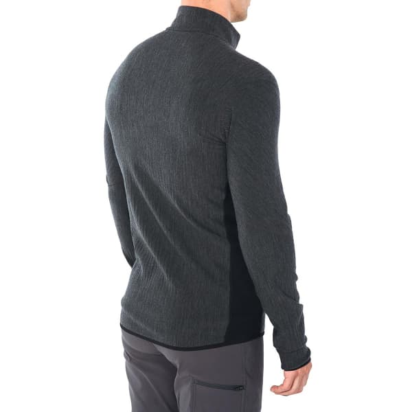 Veste polaire ICEBREAKER MENS DESCENDER LS ZIP JET HEATHER/BLACK