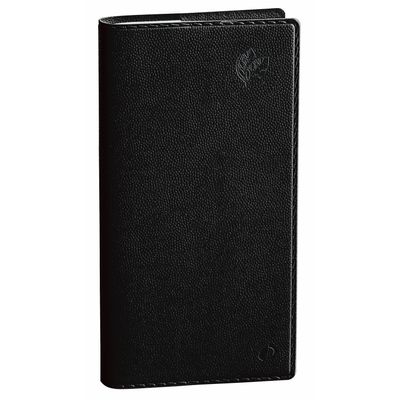 Agenda de poche Equology Italnote recyclé avec répertoire - 1 semaine sur 2 pages - 8,8 x 17 cm - noir - Quo Vadis