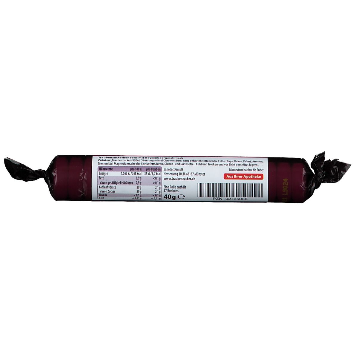 intact Traubenzucker-Rolle Boysenberry